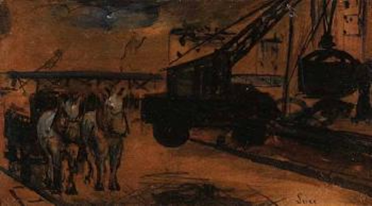 Chantier au Pont de Grenelle by Maximilien Luce