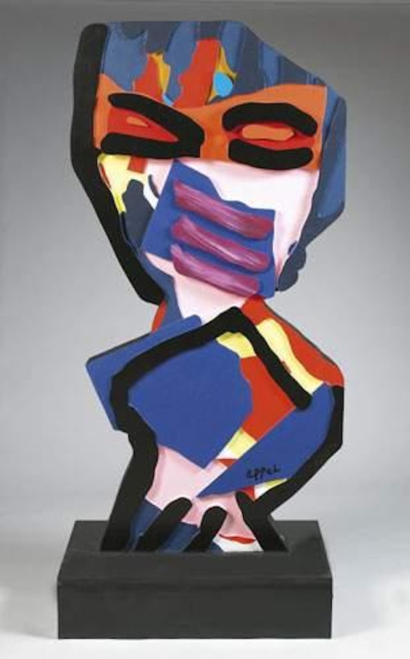 Personnage in blue by Karel Appel