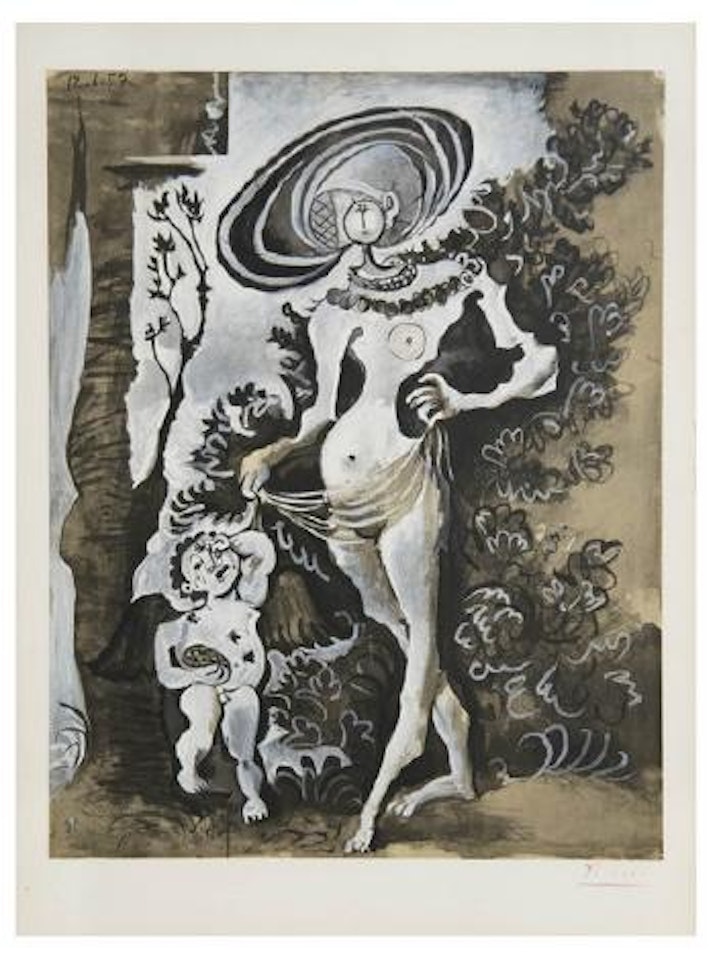 Venus et l'amour voleur de miel by Pablo Picasso