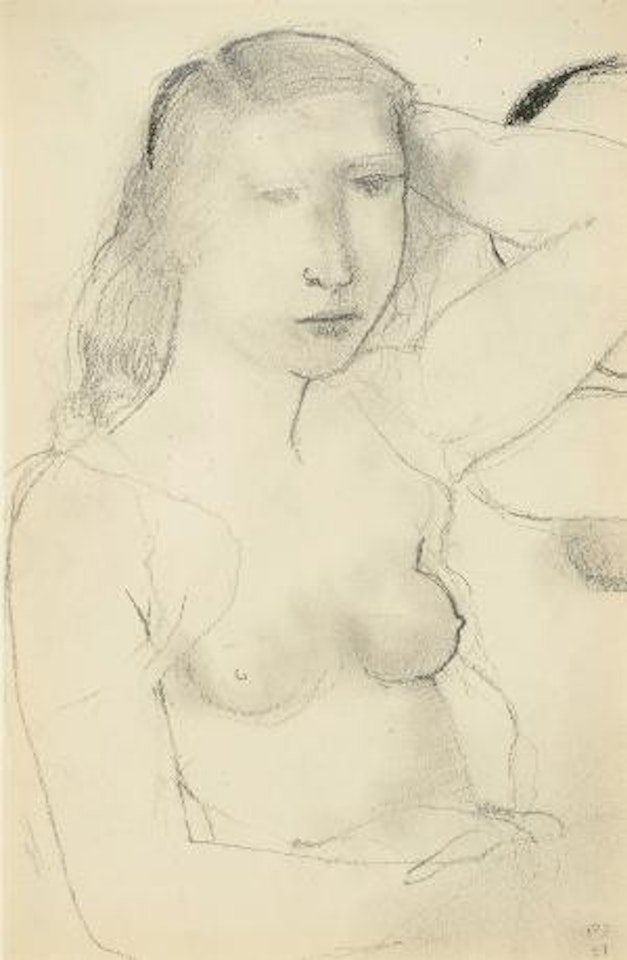 Nu - Buste de femme by Paul Delvaux