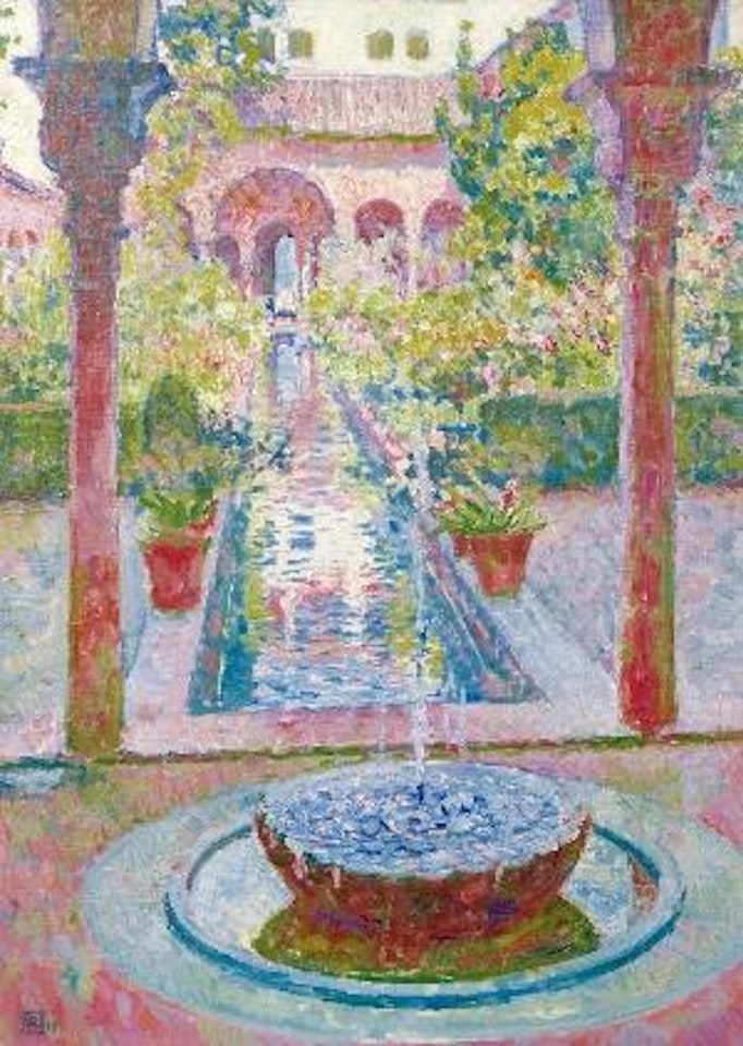 Les jardins du Generalife à Grenade - De tuinen van de Generalife te Granada by Theo van Rysselberghe