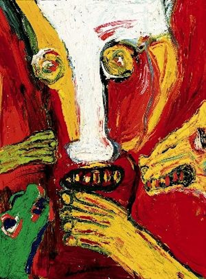 Figuur met hond by Bengt Lindstrom