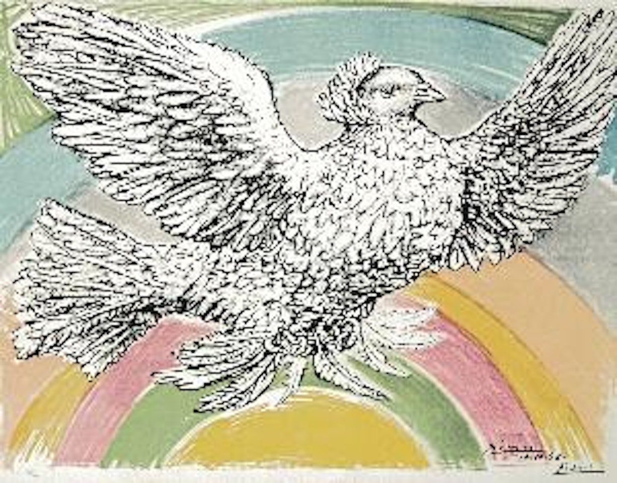 Colombe volant (à l'Arc-en-ciel) by Pablo Picasso