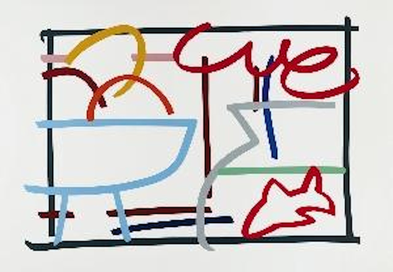 Fast Sketch Still Life with Fruit and Goldfisch by Tom Wesselmann