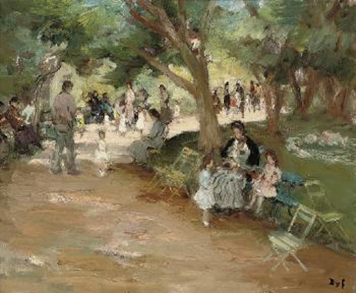 Parc Monceau à Paris by Marcel Dyf