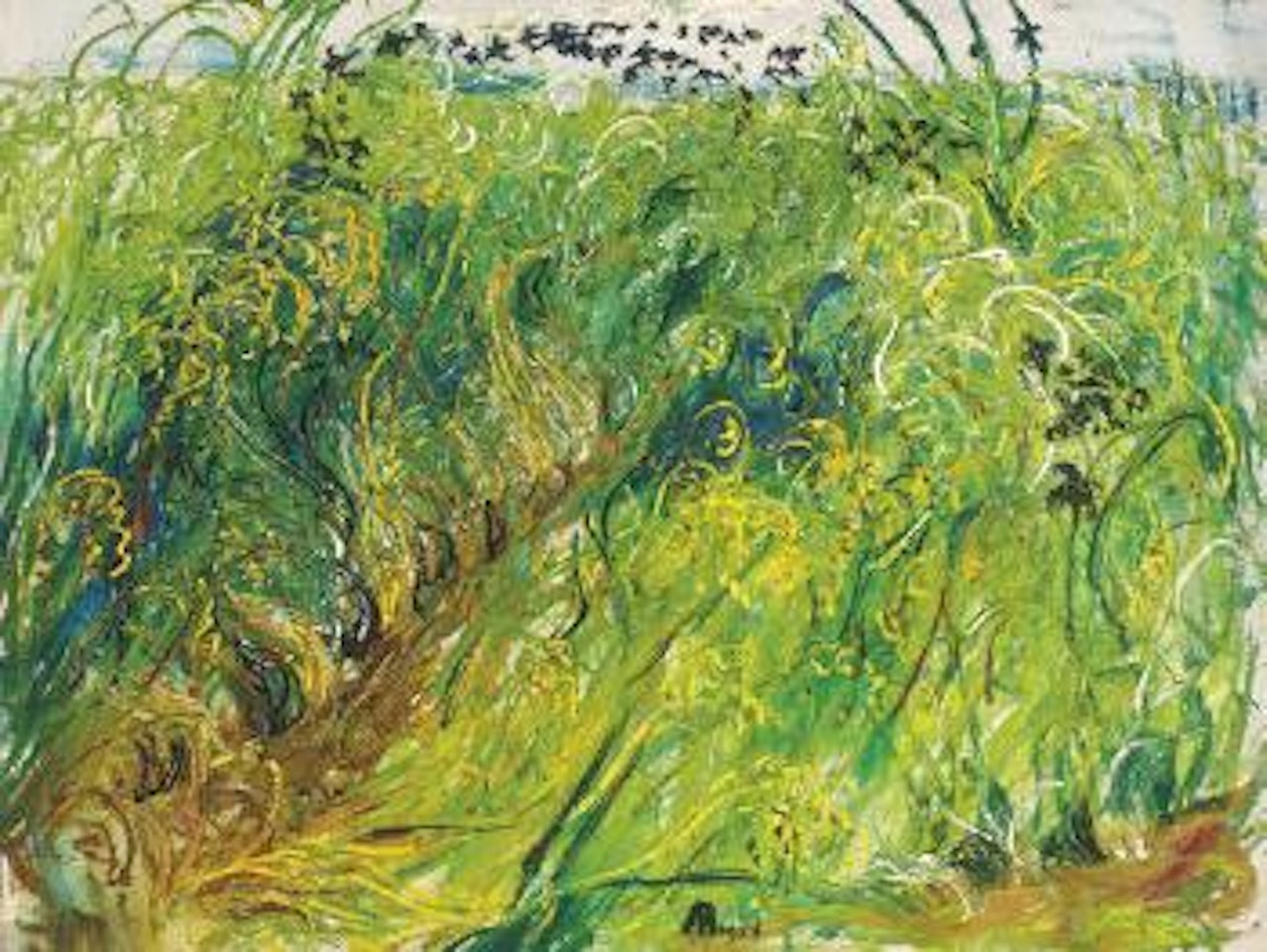 Rice fields by Affandi