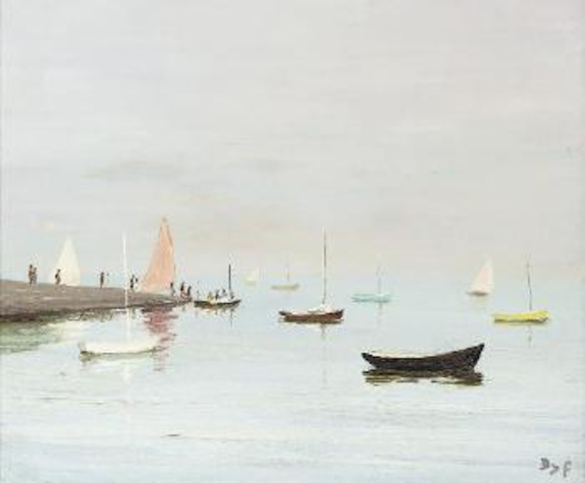 Voile rose, Cale du Logéo, Morbihan by Marcel Dyf