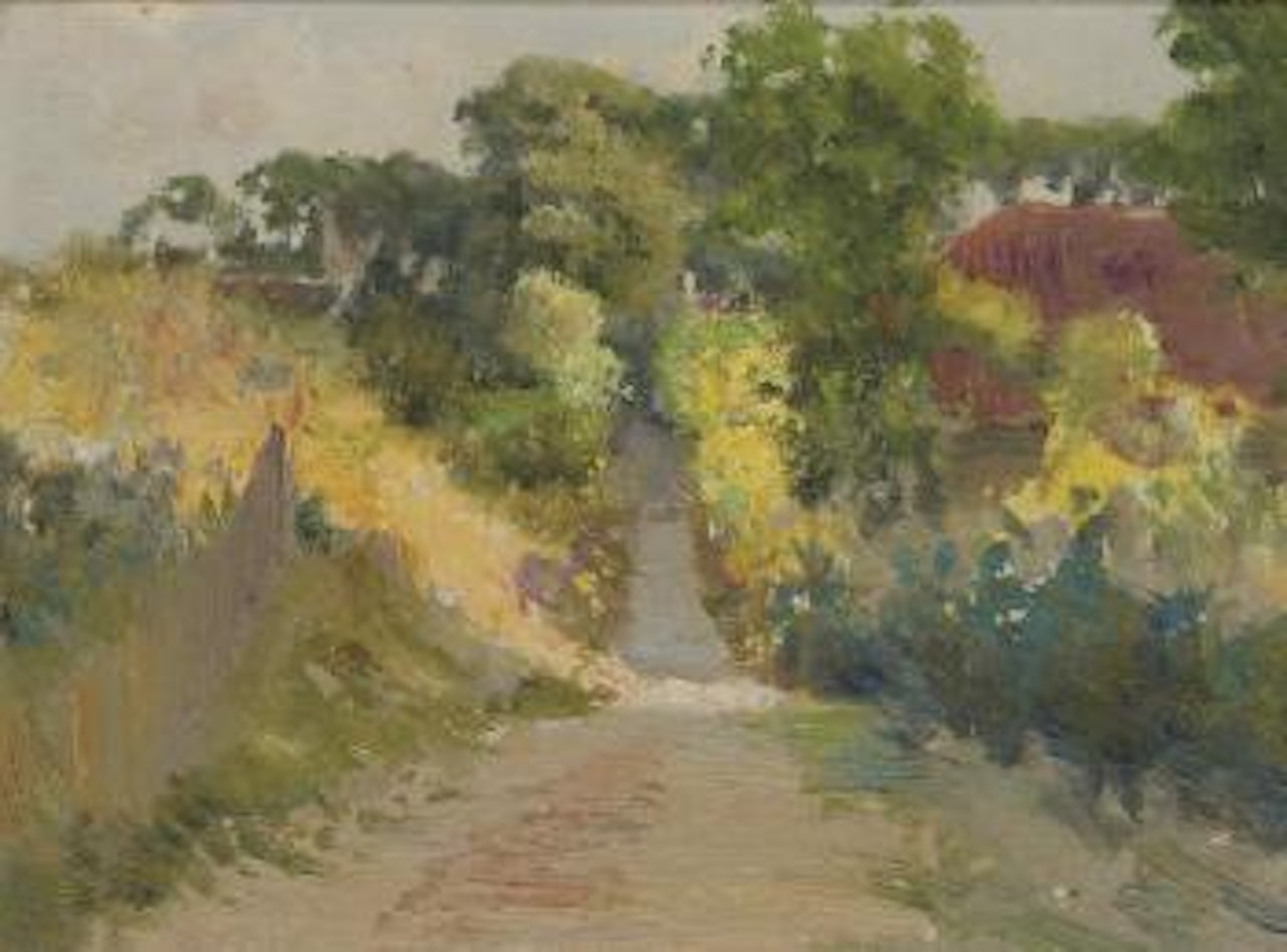 View of the artist's garden by Ivan Pavlovitch Pochitonov