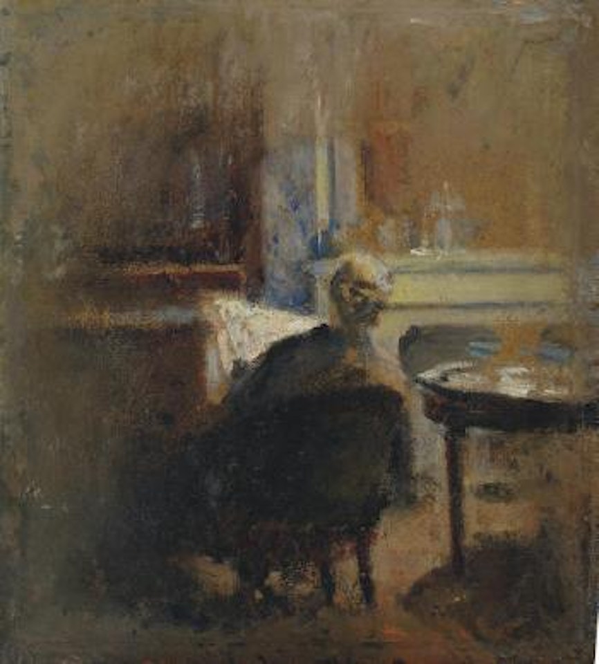 Eugenie Reading a Newspaper by Ivan Pavlovitch Pochitonov
