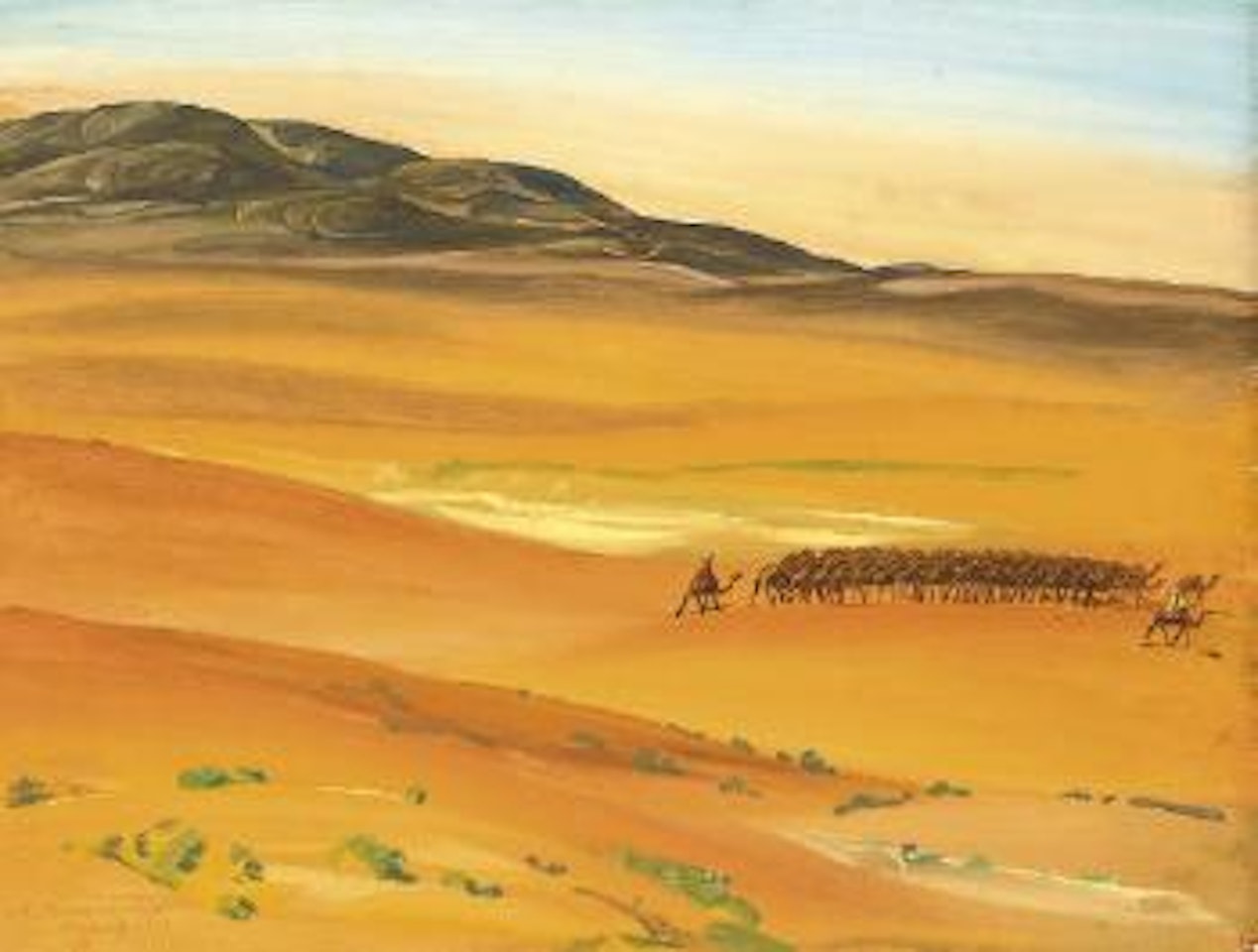 Le troupeau des chameaux, Sahara by Alexander Evgenievich Yakovlev