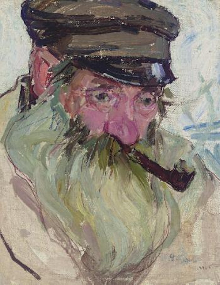 Old Jew with Pipe by Leon Gaspard