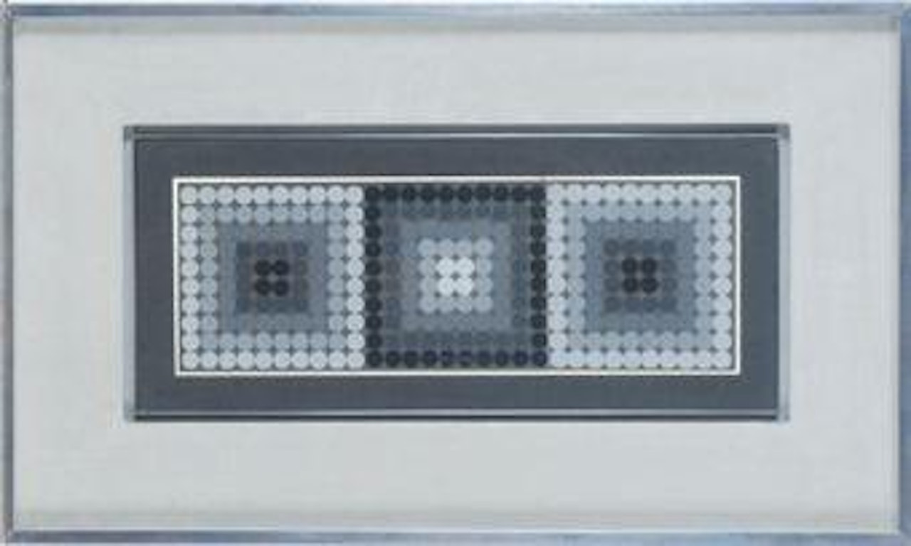 Composition (Grey and Silver) by Victor Vasarely