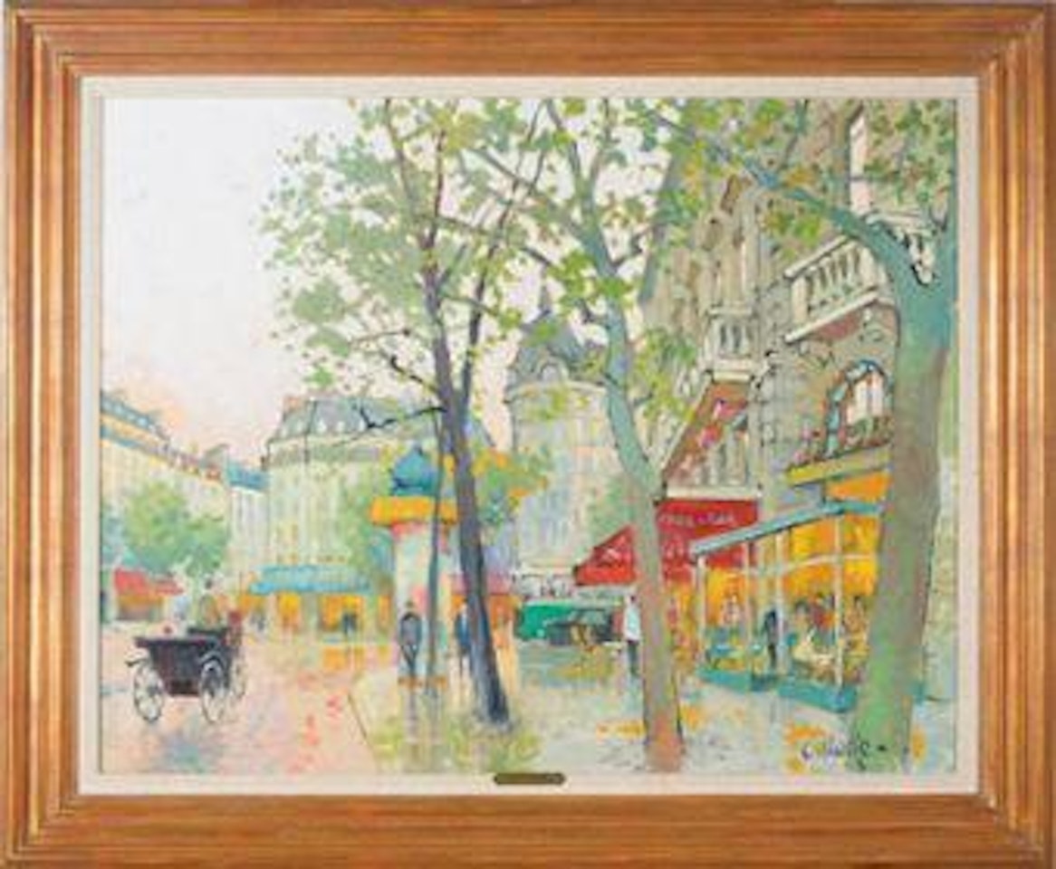 L'Heure de l'Apéritif: Parisian street scene by Constantin Kluge