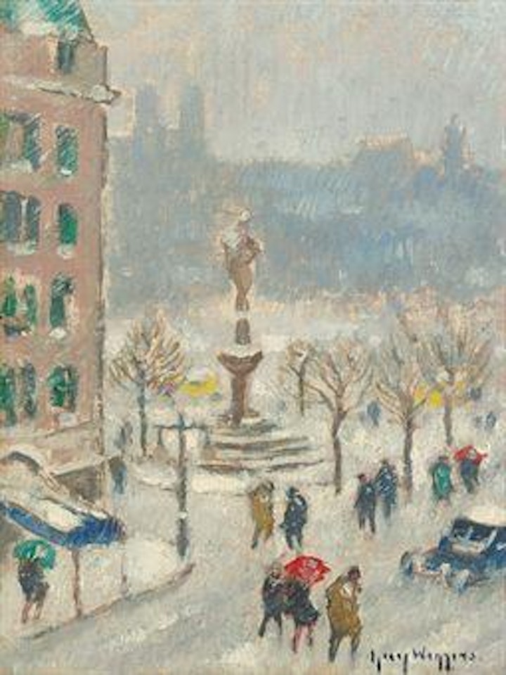 Snowstorm at the Plaza by Guy Carleton Wiggins