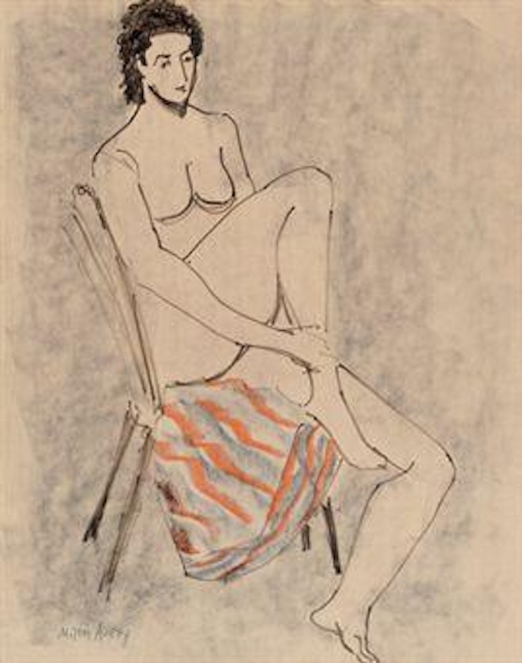 Striped Drape by Milton Avery