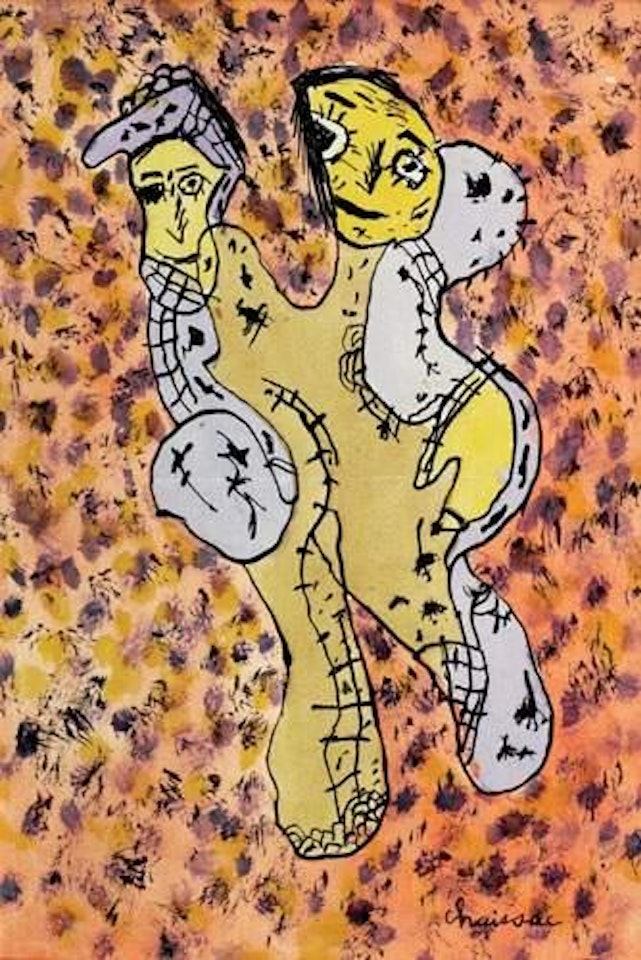 Composition a deux personnages by Gaston Chaissac