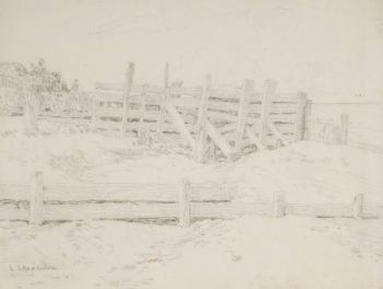 Paysage vendéen de bord de mer by Léon Augustin Lhermitte