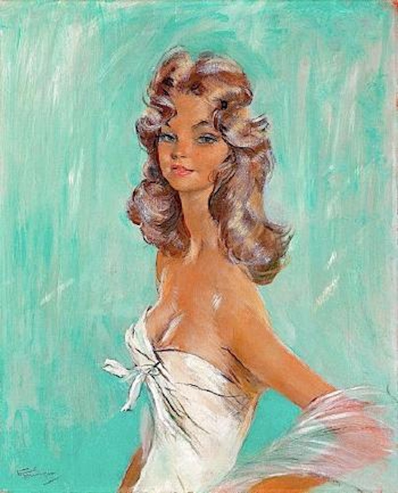 Portrait de jeune femme by Jean Gabriel Domergue