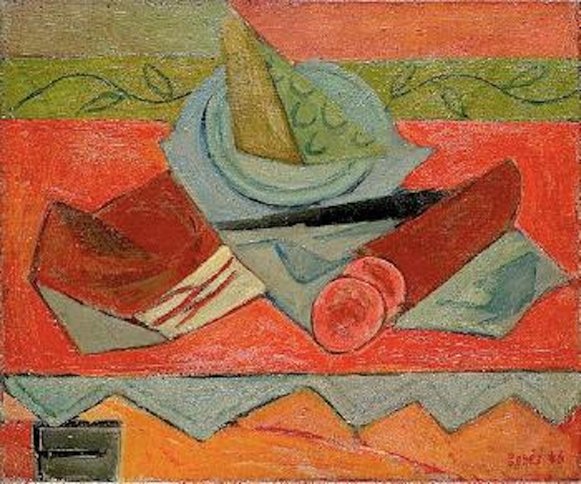 Viande sur fond rouge, ou composition sur fond rouge by Francisco Bores
