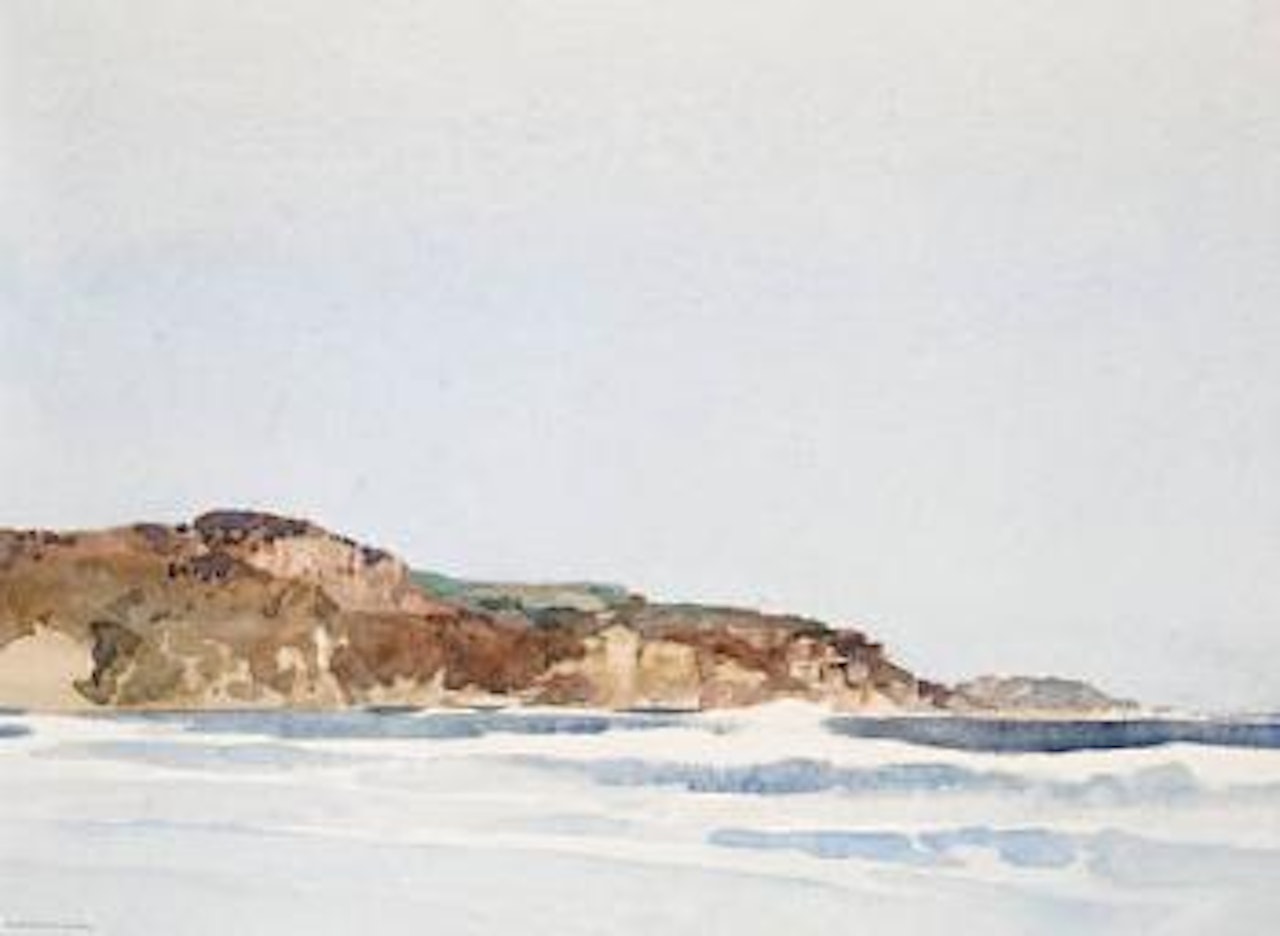 The beach at La Higuer by William Russell Flint