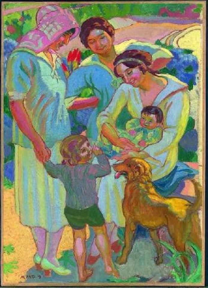 Autour de l'enfant, avec le chien by Maurice Denis