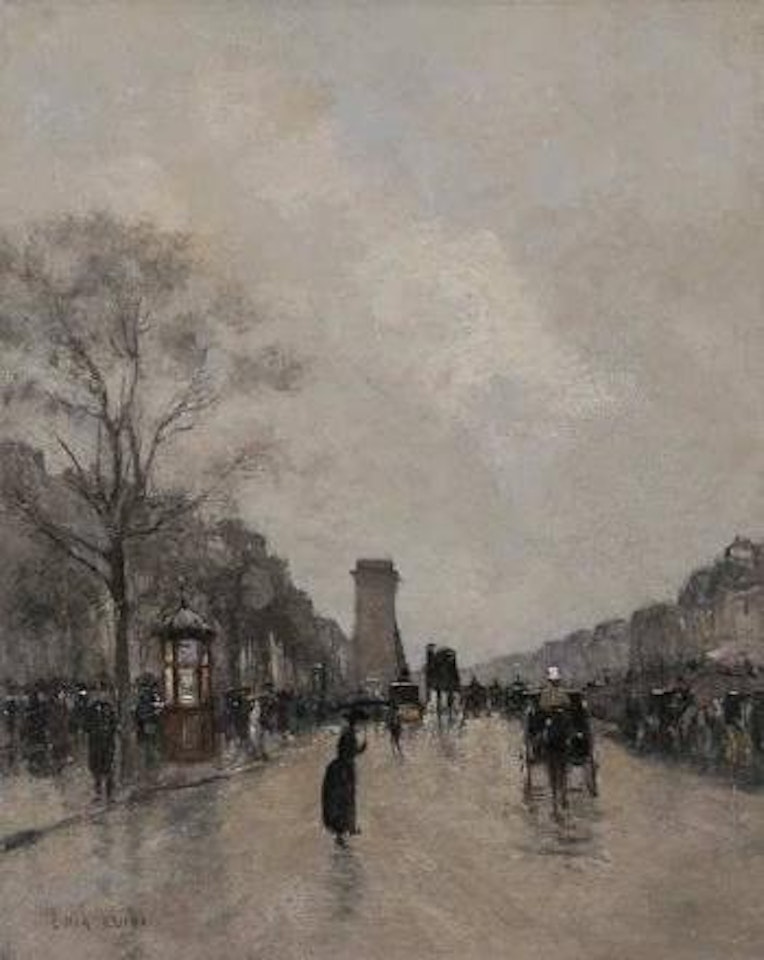 Boulevard Parisien sous la pluie by Luigi Loir