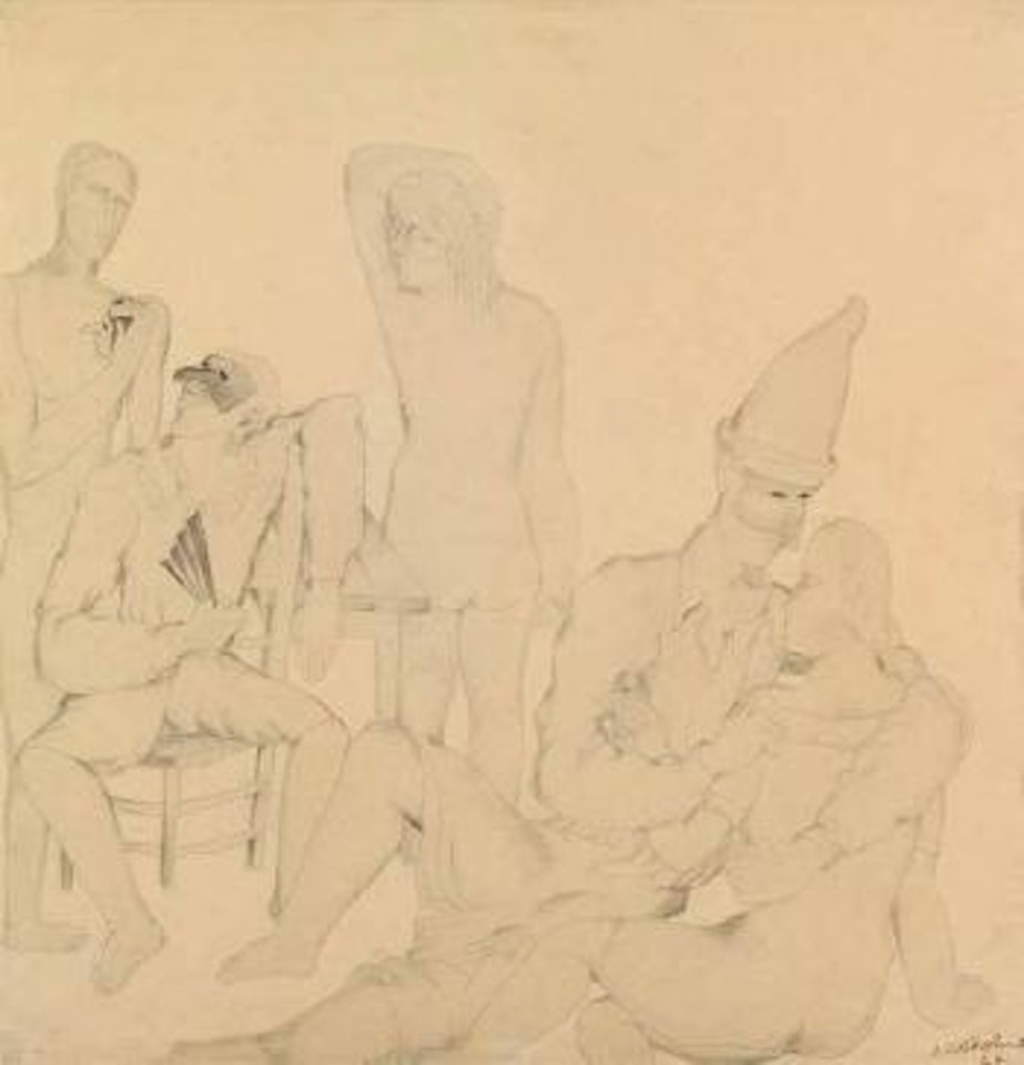 Harlequins et comédiens by Ossip Zadkine