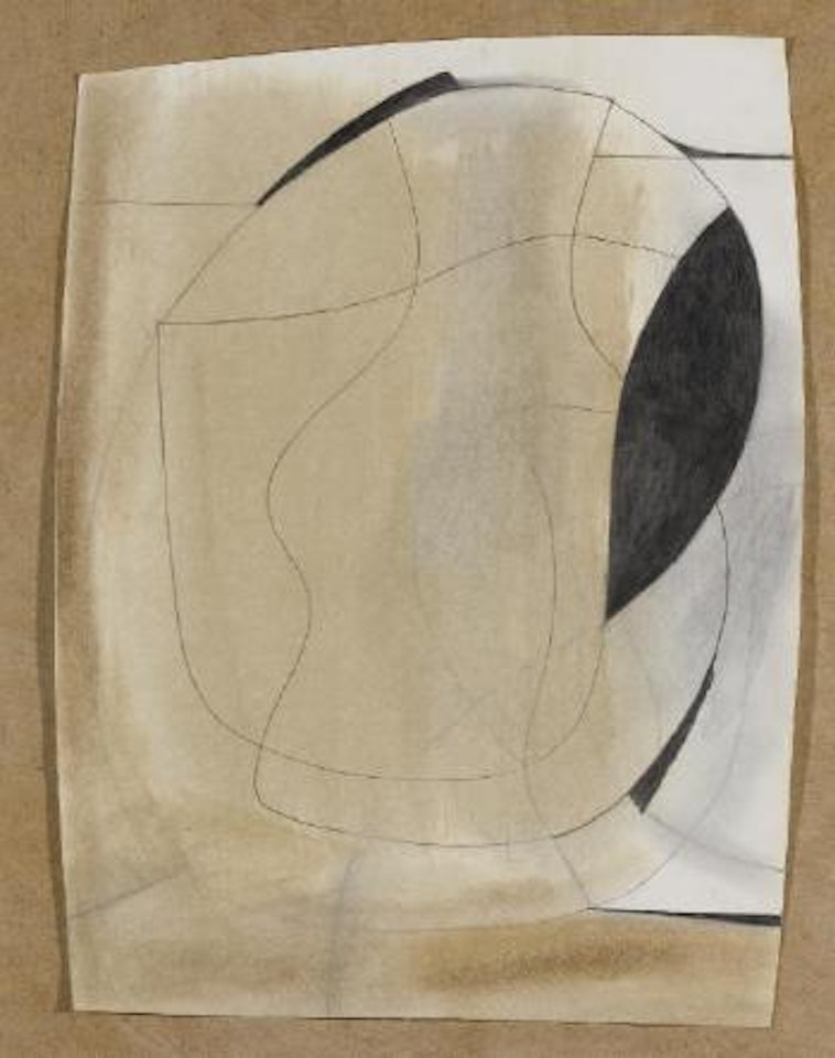Bottle and jug with black by Ben Nicholson, O.M.