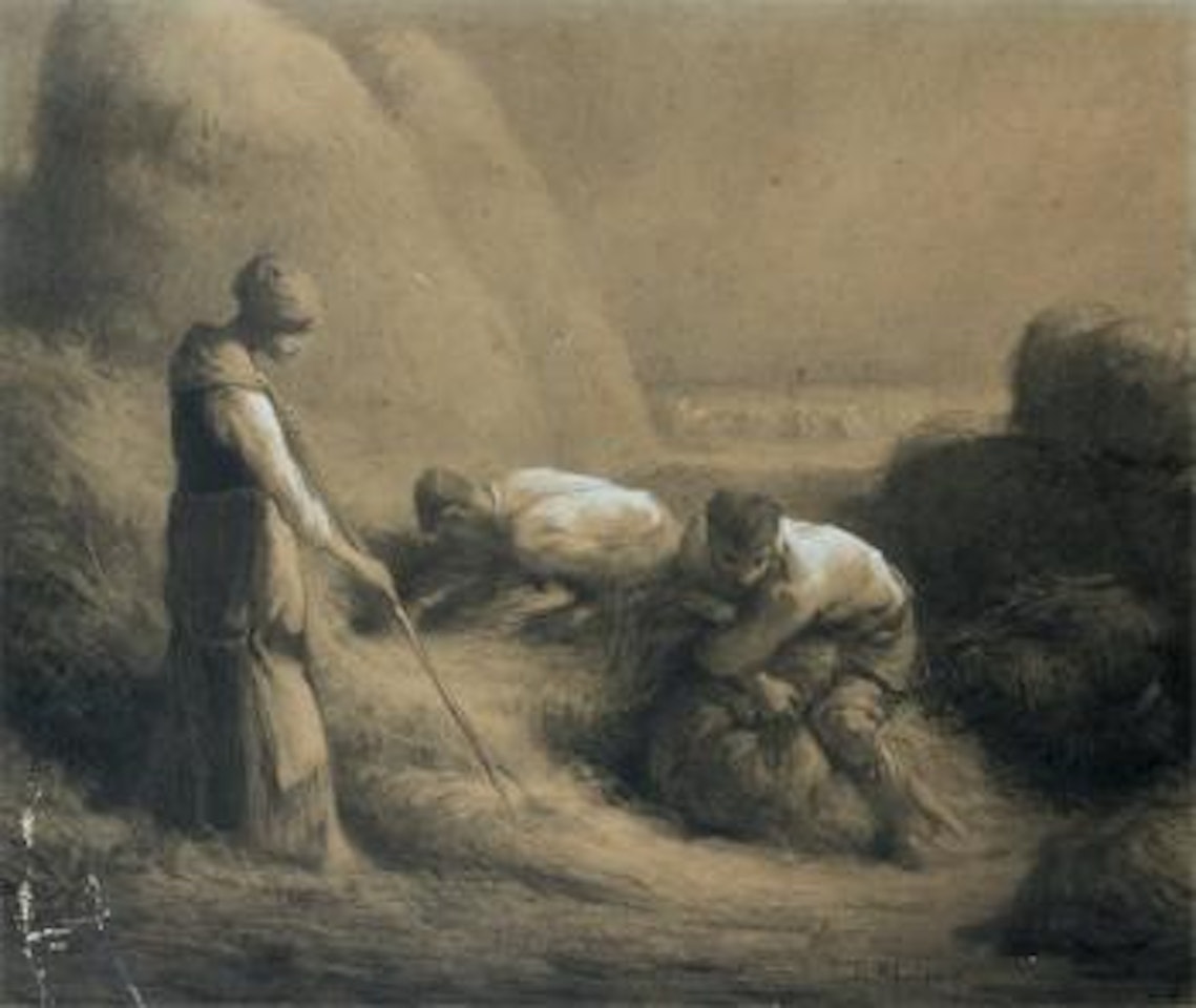 Paysans faisant les foins by Jean-François Millet