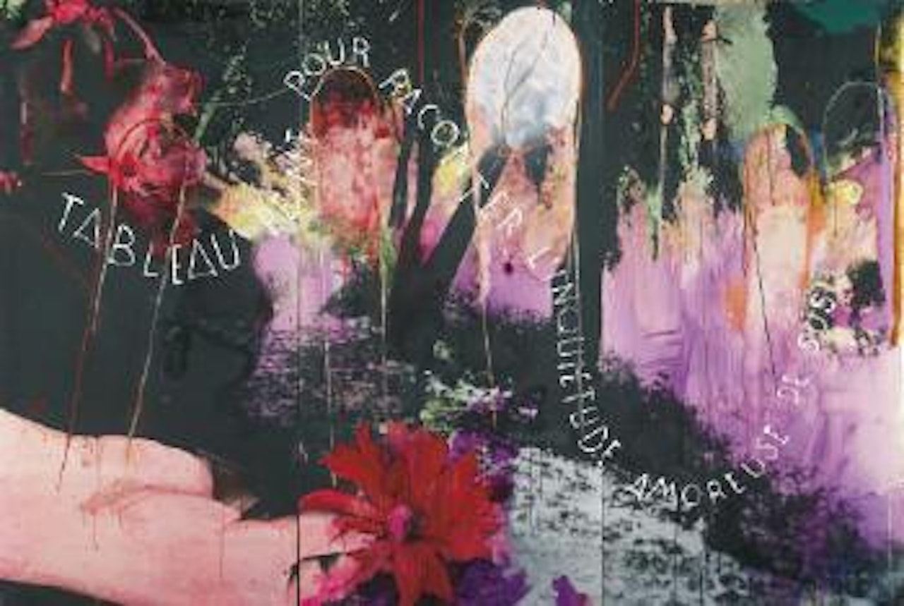 Tableau peint pour raconter l'inquietude amoreuse de Susi by Mario Schifano
