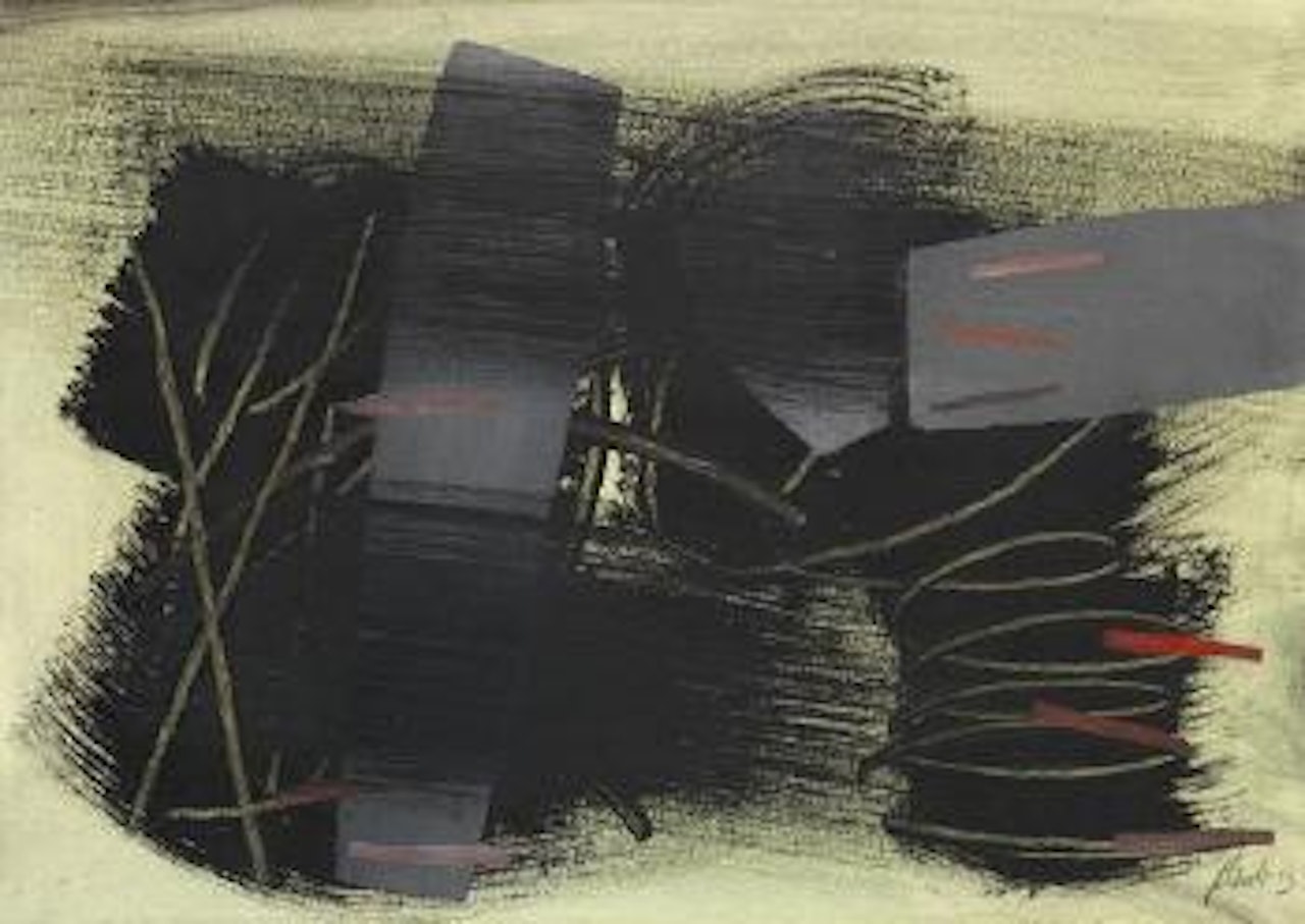 Schwarz und grau by Fritz Winter