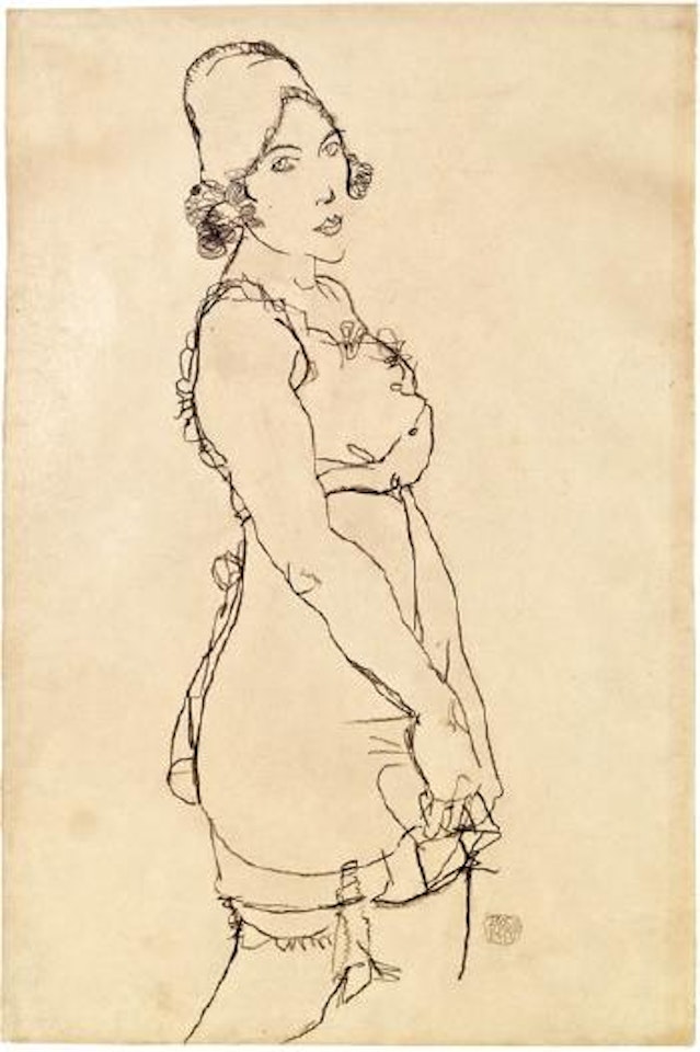 Stehendes Mädchen by Egon Schiele