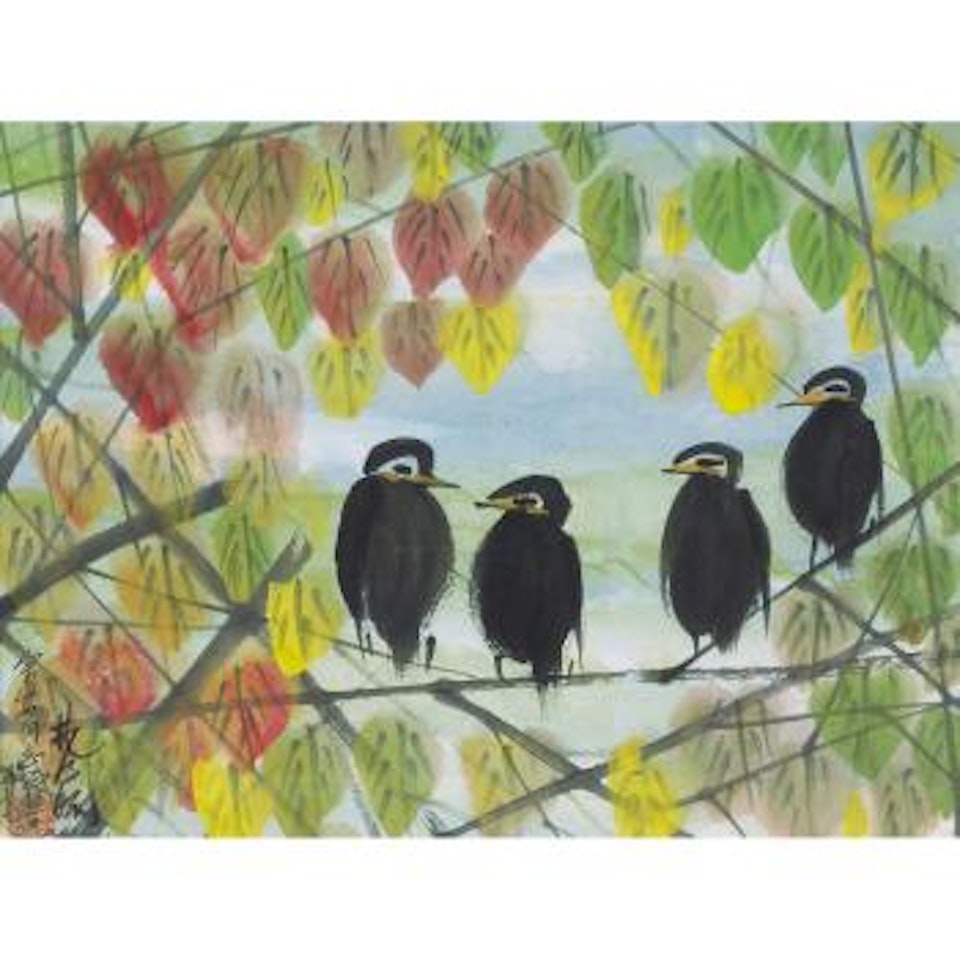 Four Birds by Lin Fengmian