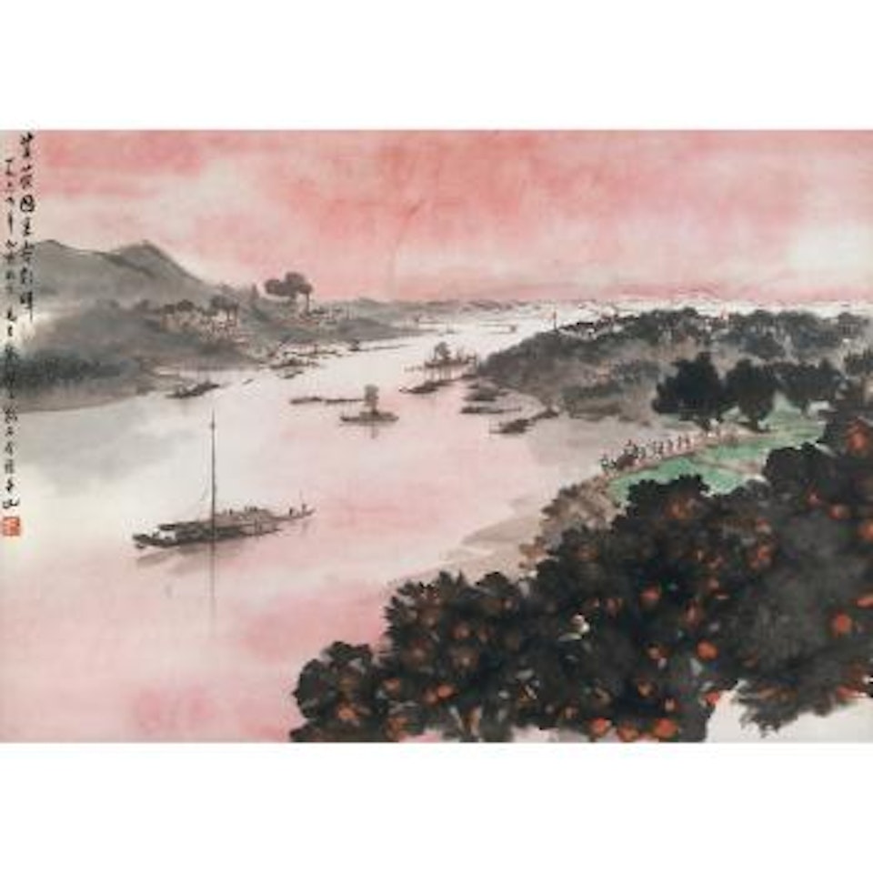 Blossoms At The Lake by Fu Baoshi