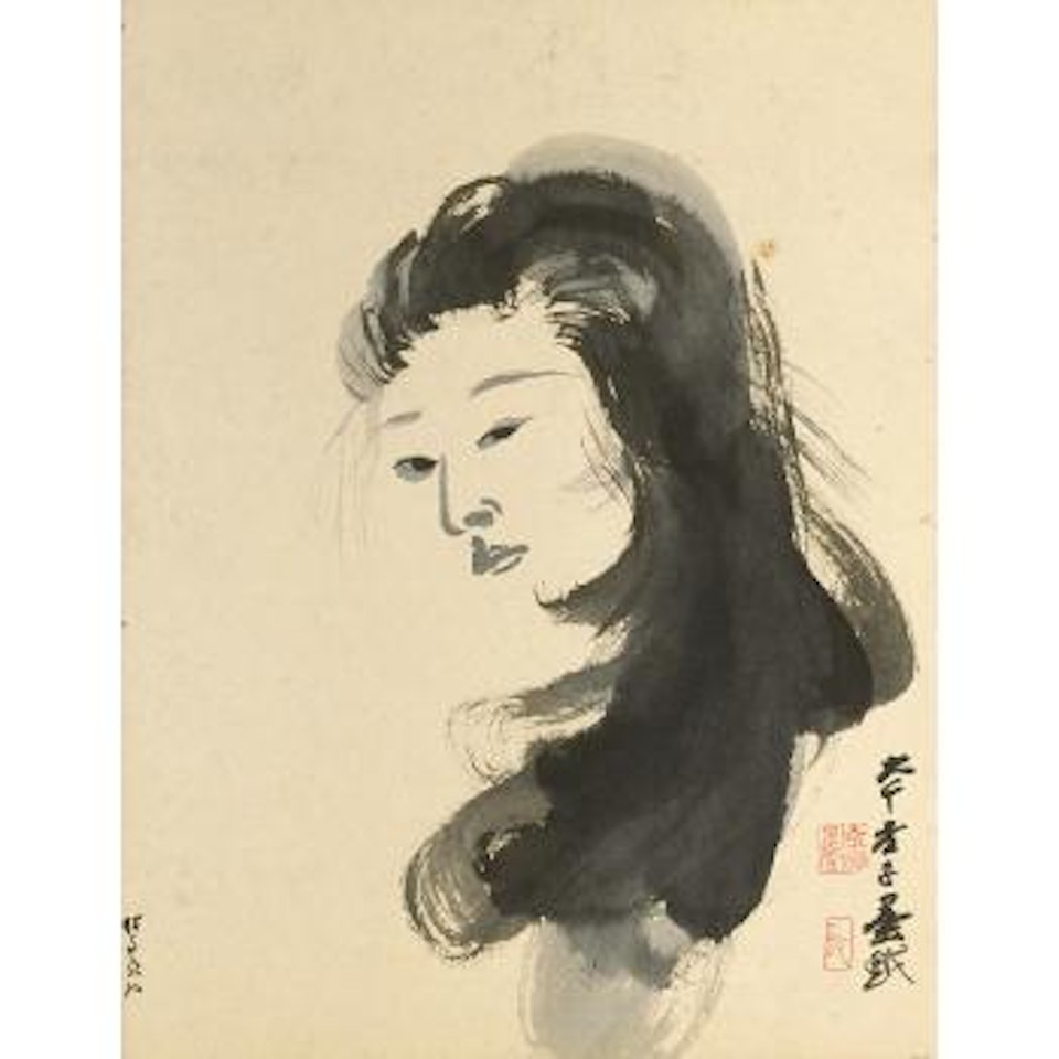 Beauty by Zhang Daqian