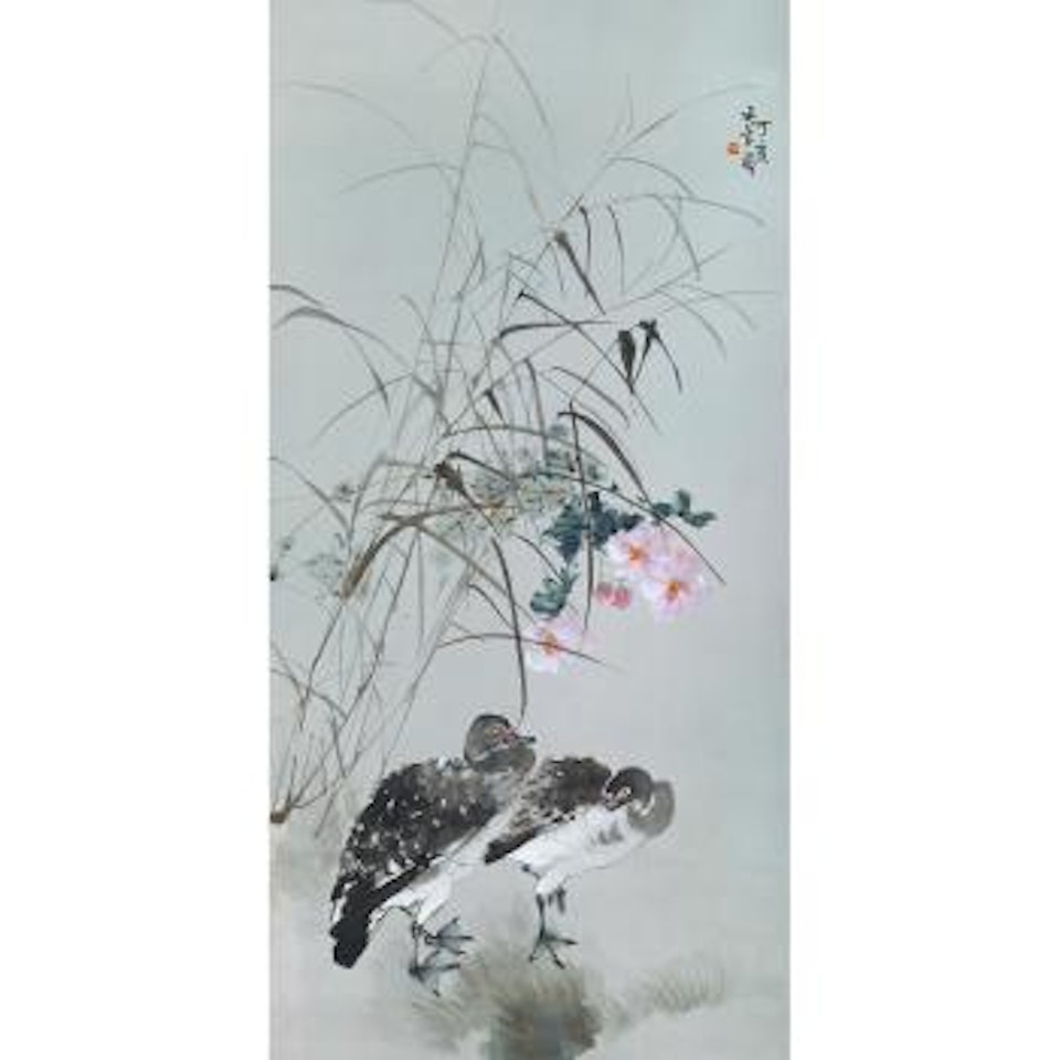 Fowls And Flowers by Zhang Shuqi