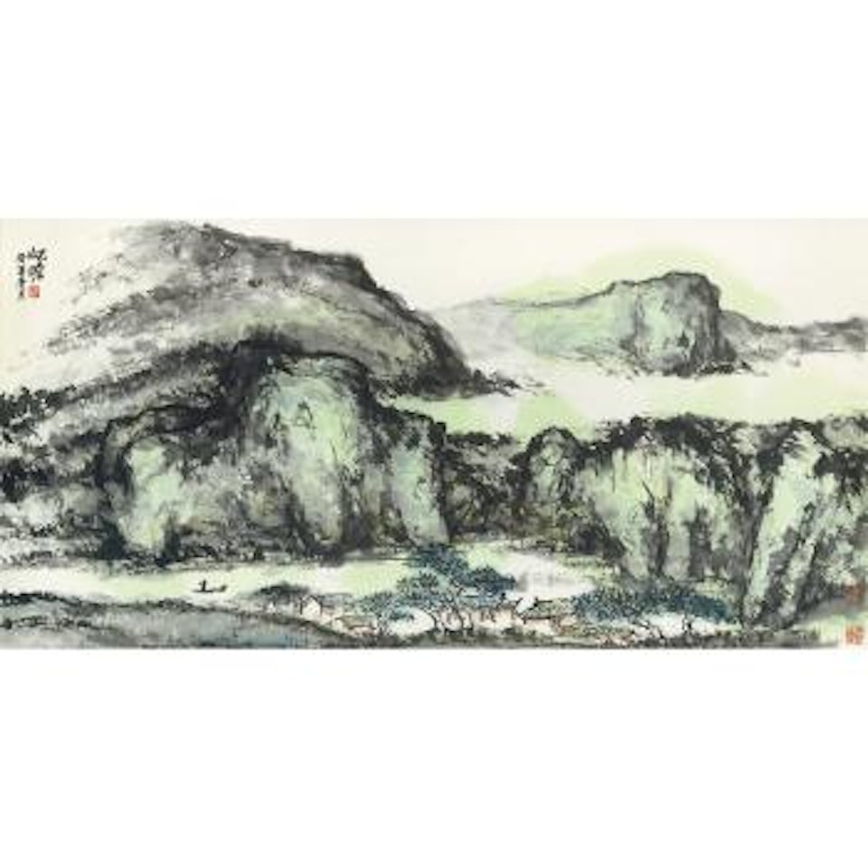 Along The Brook by Zhu Qizhan