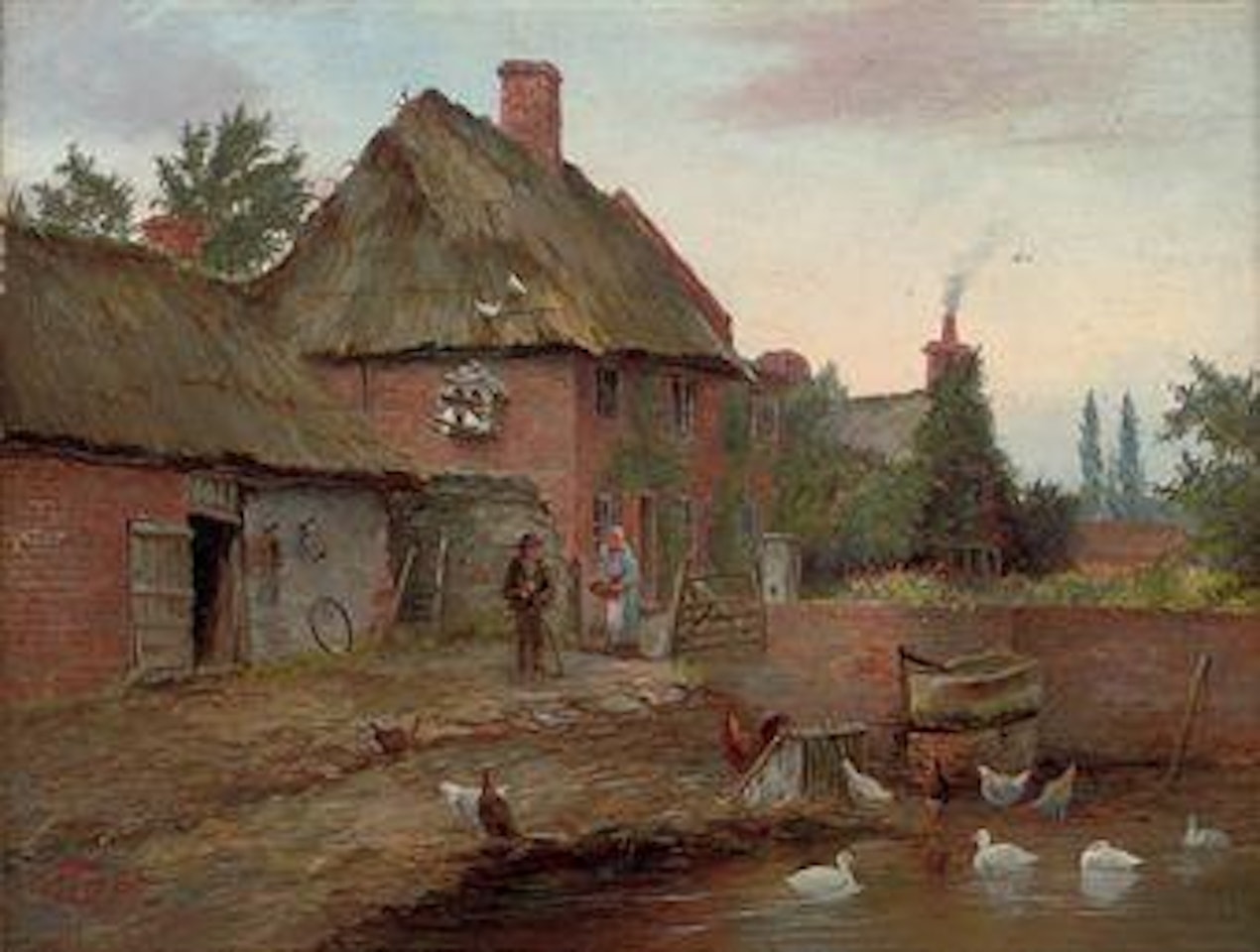 The olden times: Feeding the ducks and Feeding the hens by Edward William Cooke