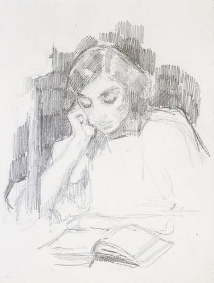 Elizabeth lisant by Theo van Rysselberghe