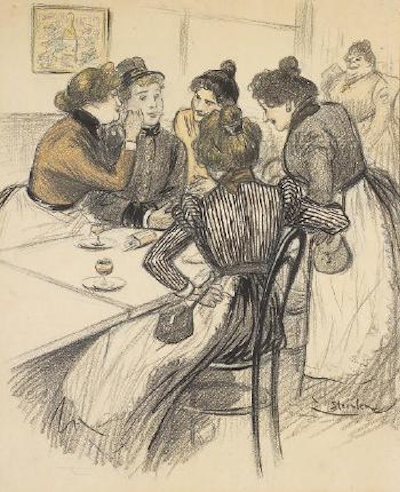 Au Café (Pour Gil Blas, le 29 décembre 1899, no 52) by Théophile Alexandre Steinlen