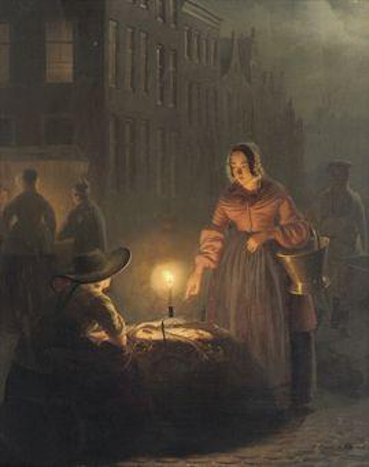 The night market by Petrus van Schendel