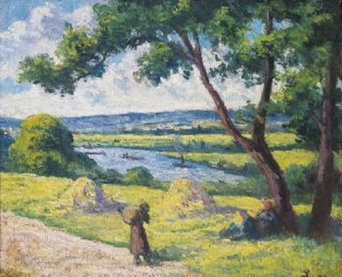 La Seine, vue des hauts de Méricourt by Maximilien Luce
