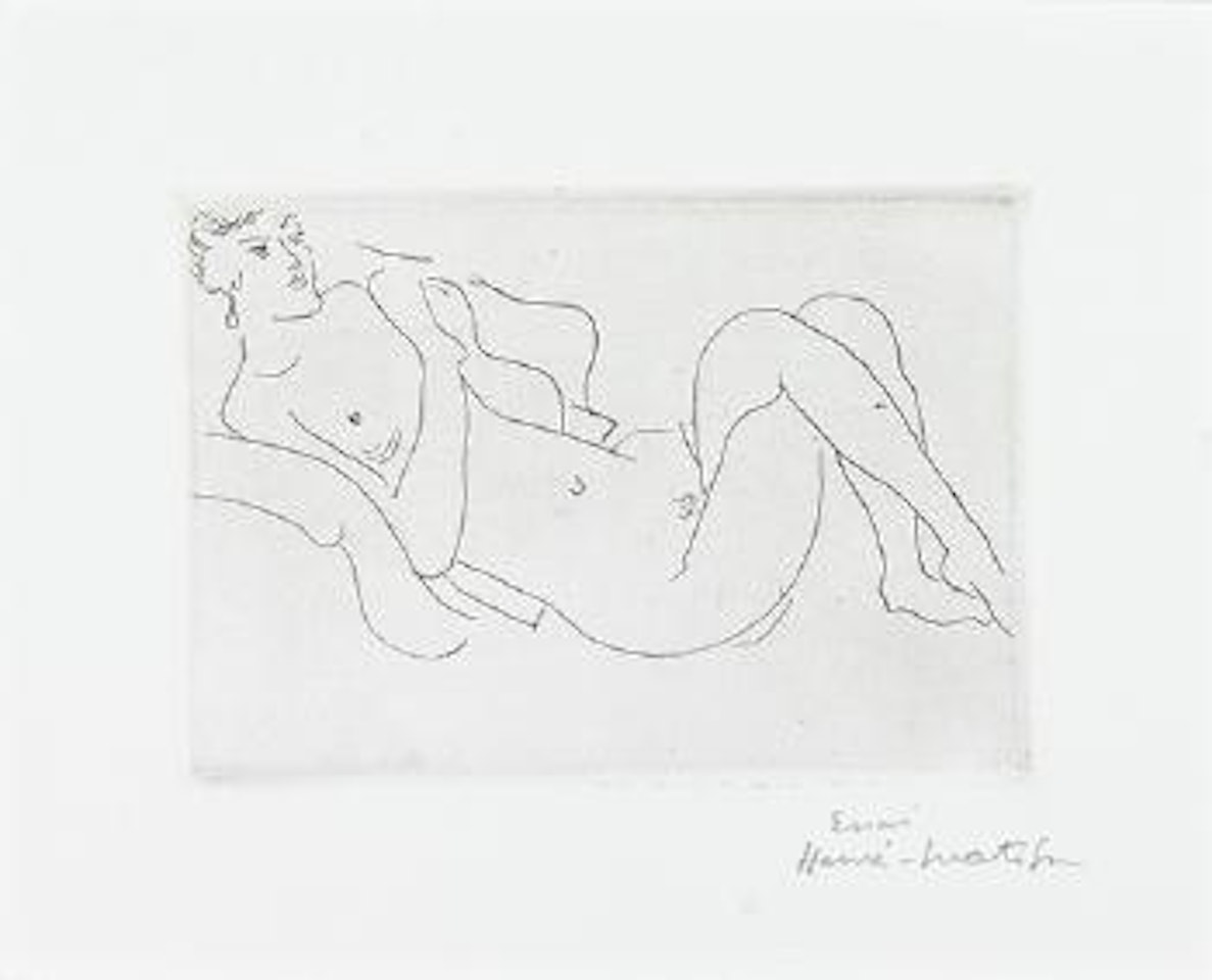 Nu allongé, jambes repliées (duthuit 15) by Henri Matisse