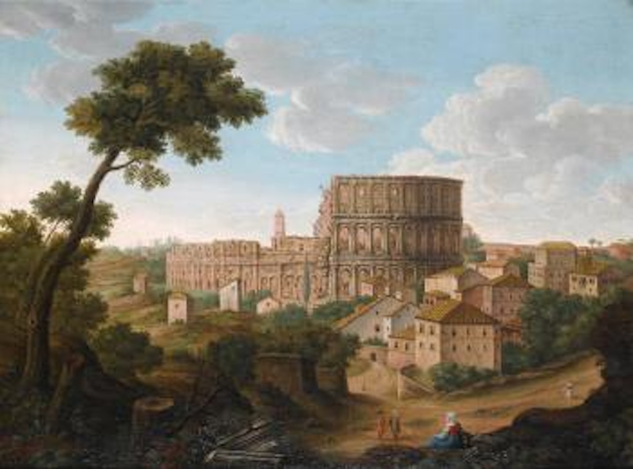 A view of the Colosseum, Rome by Giacomo van Lint