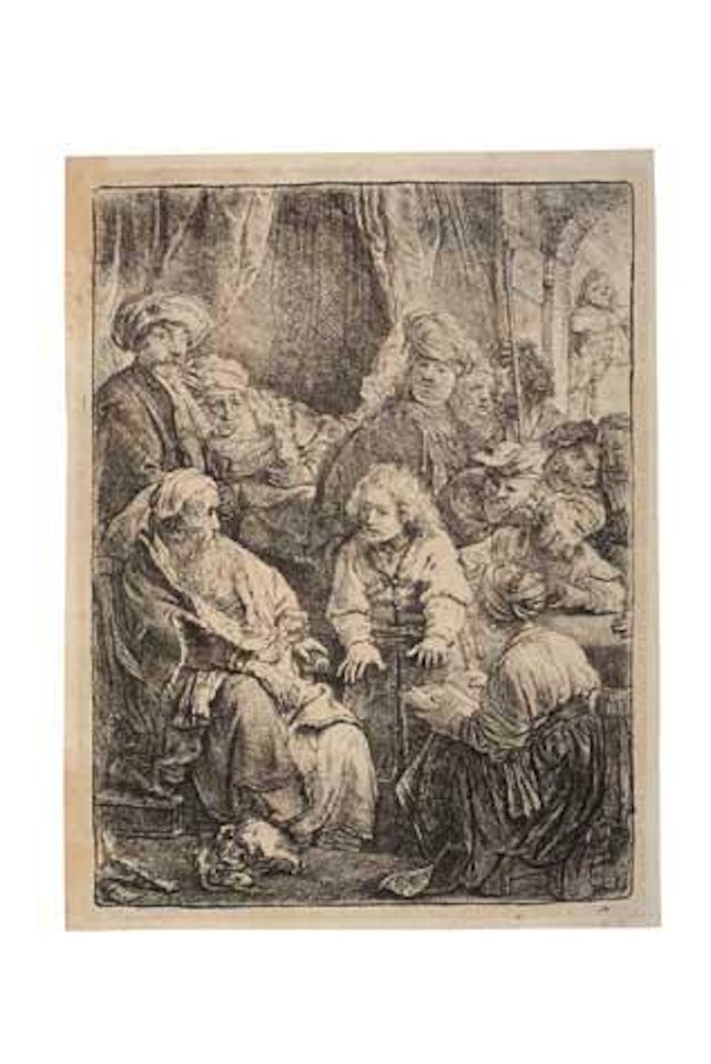 Joseph Telling his Dreams (Bartsch 37; Biörklund 38-E; Hollstein 37) by Attributed to Rembrandt Harmensz van Rijn