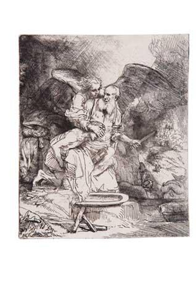 Abraham's Sacrifice (Bartsch 35; Biorklund 55-B; Hollstein 35) by Attributed to Rembrandt Harmensz van Rijn