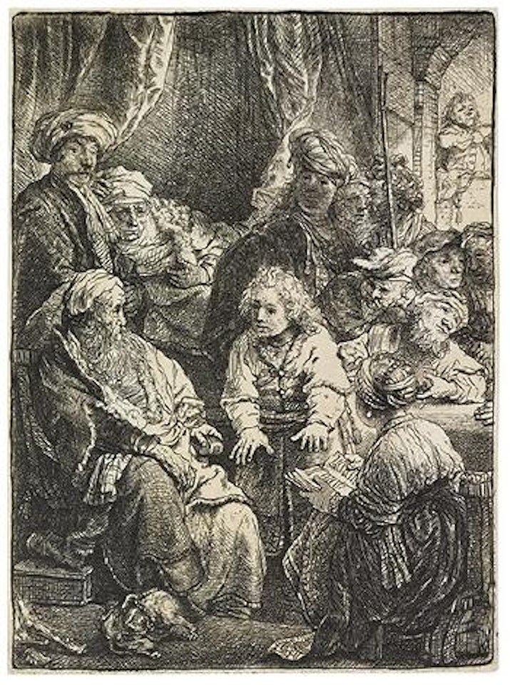 Joseph Telling his Dreams (Bartsch 37; Biörklund 38-E; Hollstein 37) by Attributed to Rembrandt Harmensz van Rijn