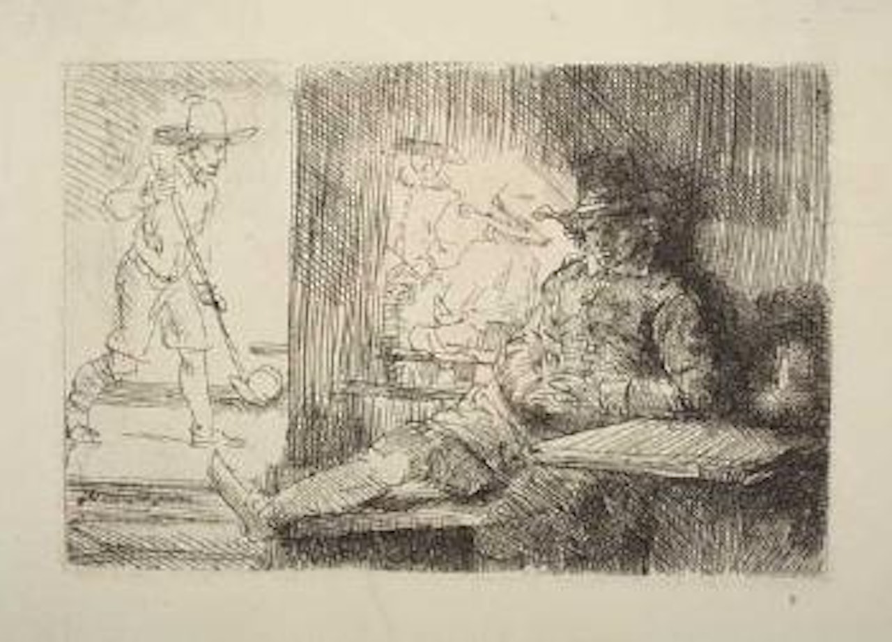 The Golf Player (Bartsch 125; Biörklund 54-A; Hollstein 125) by Attributed to Rembrandt Harmensz van Rijn