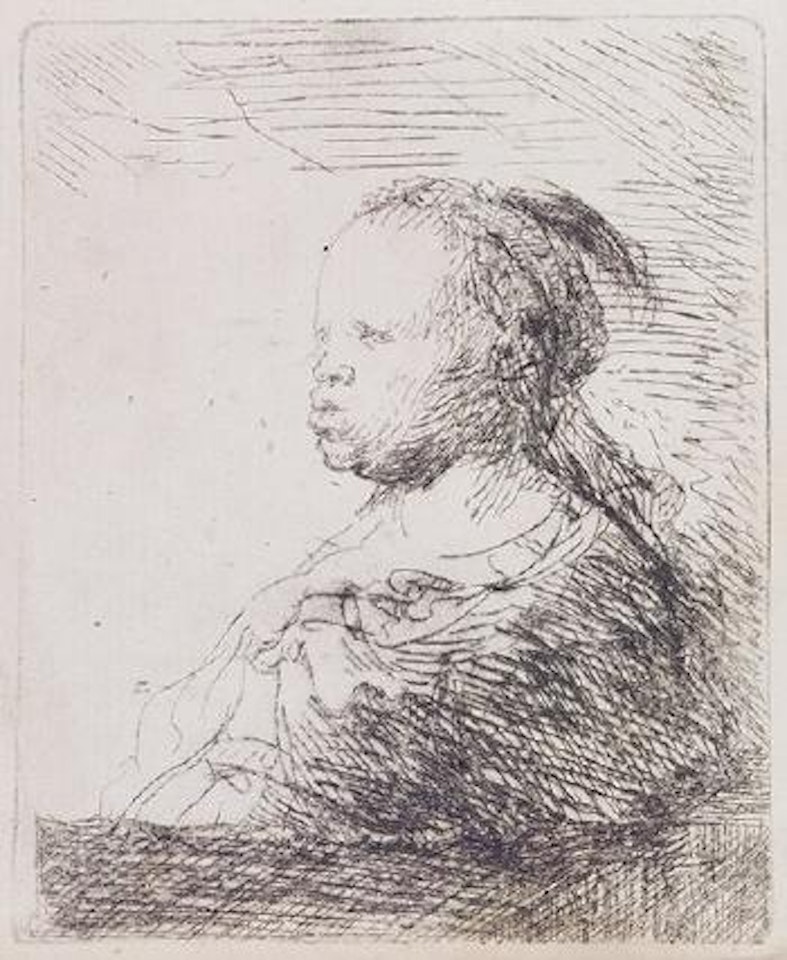 The white negress (Bartsch 357; Biörklund 30-17; Hollstein 357) by Attributed to Rembrandt Harmensz van Rijn