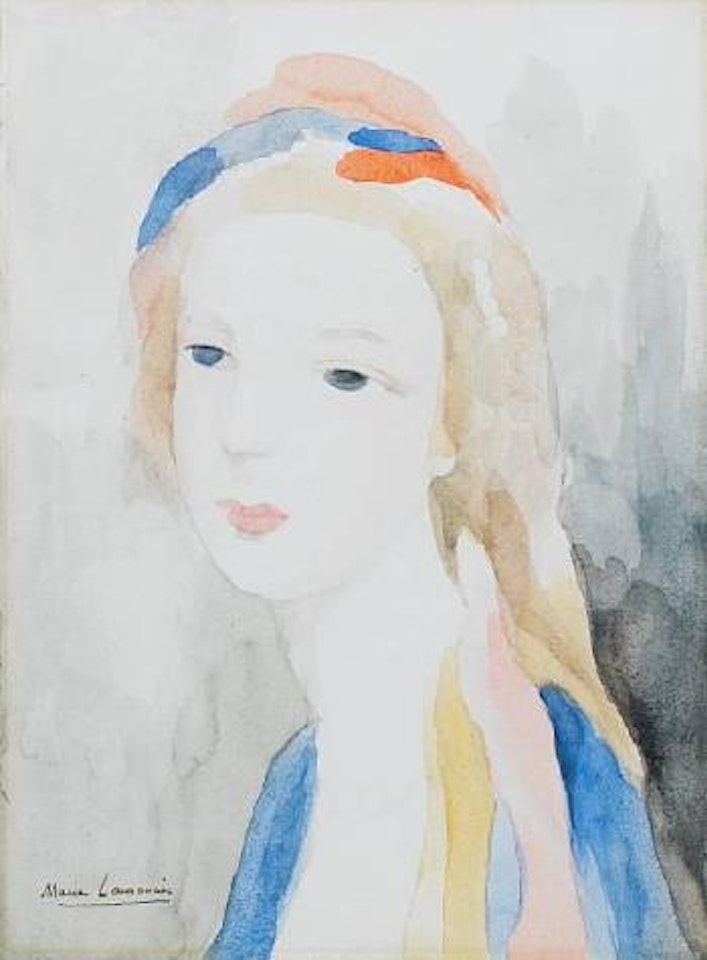 Portrait of a young girl by Marie Laurencin